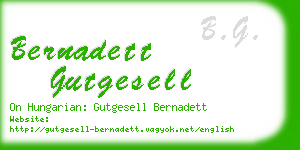 bernadett gutgesell business card